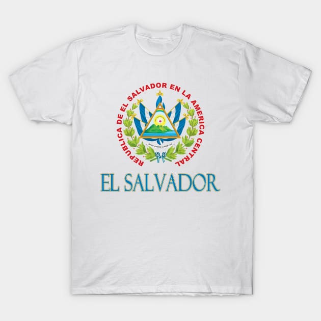 El Salvador - Coat of Arms Design T-Shirt by Naves